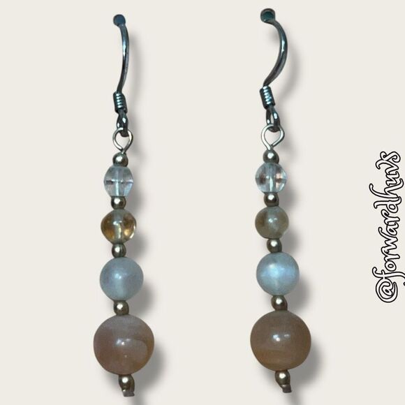 Bundle Sale 3 for $15 | Semi-Precious Stone Dangle Earrings - Picture 3 of 7